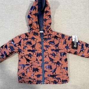 Dinosaur Print Hooded Jacket